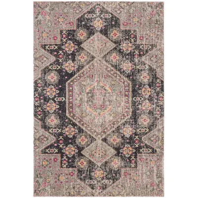 Tapis interieur / exterieur en noir & multicolore
