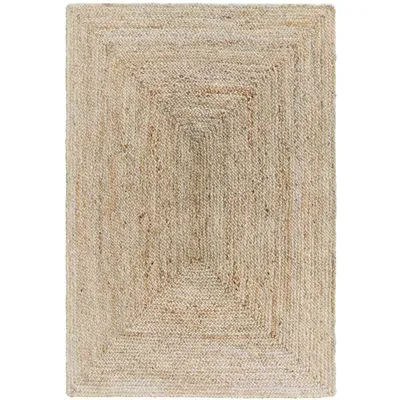 Tapis réversible rectangulaire en jute naturel tissé main 200 x 300 cm MOKA