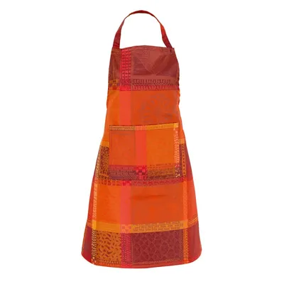 Tablier enduit imperméable pur coton rouge 75x85 MILLE WAX KETCHUP