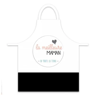 Tablier adulte à nouer en coton meilleure maman MAMAN