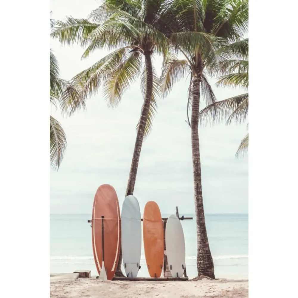 Tableau sur toile surf et palmier 45x65cm SURF