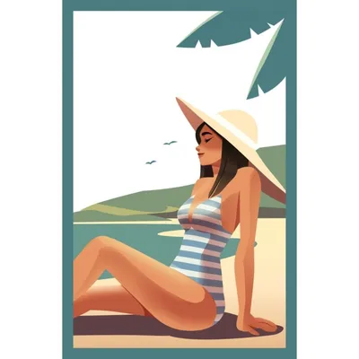 Tableau sur verre synthétique summer 42x63 cm NATURE EVASION