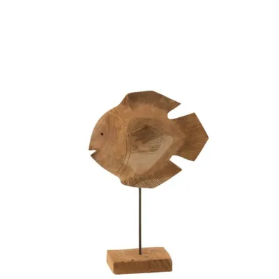 Poisson sur pied tek naturel H50cm POISSON
