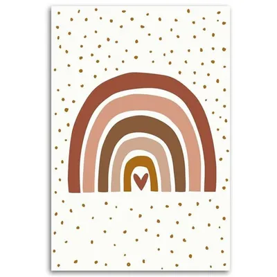 Tableau enfant rainbow rose 80x120 KIDS