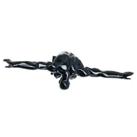 Statuette homme en polyrésine noire 43x29 ATHLET