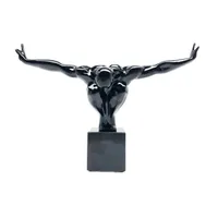 Statuette homme en polyrésine noire 43x29 ATHLET