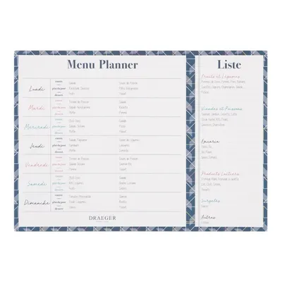 Menu Planner - Bleu Marine