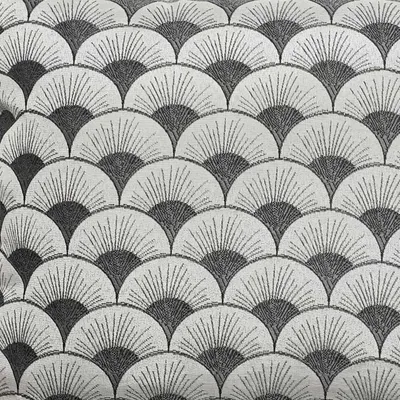 Rideau à motifs géométriques "art déco" polyester gris 260 x 140
