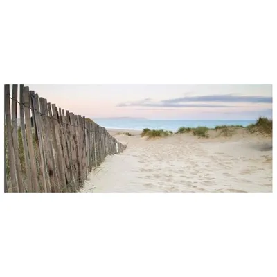 Tableau impression sur toile plage solitaire 30x90cm