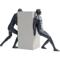 Statuette hommes lutte en polyrésine bleue et blanche 23x38 OPPOSE