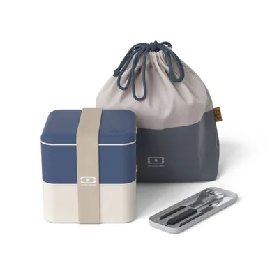 Pack lunch box adulte bleu natural 1,7L PACK SQUARE