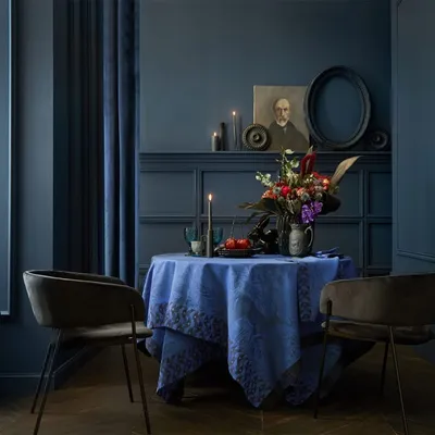Nappe en coton celeste 175 x FORÊT ENCHANTÉE