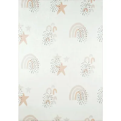 Tapis enfant ciel étoilé crème 160x230 HAPPY