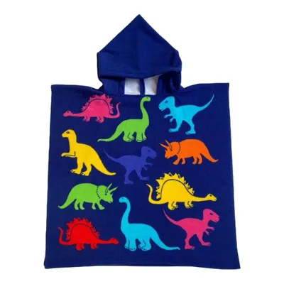 Poncho microfibre enfant Dino ENFANT