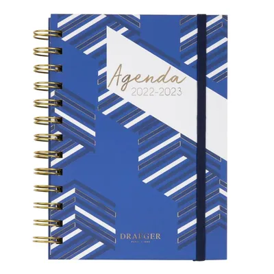 Agenda Papier Semainier - 2022 - 2023 - Bleu Blanc