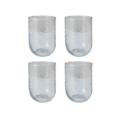 Set 4 verres gobelet verre pommelé