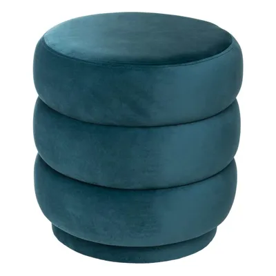 Pouf rond en velours canard Ø 40 x 40 cm