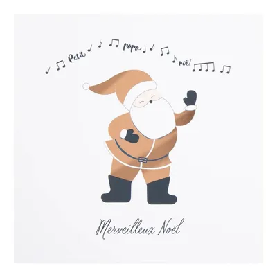 Carte De Vœux Etincelle Chant Père Noël