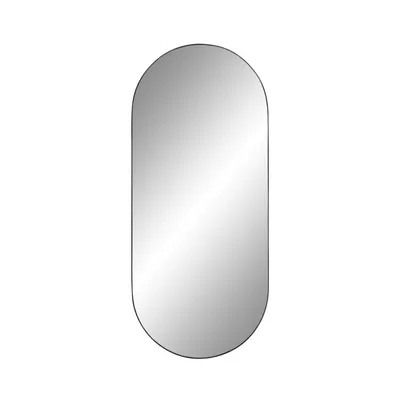 Miroir ovale en métal 35x80cm noir JERSEY