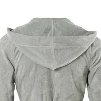 Peignoir homme à capuche uni coton bio vert OSMOSE