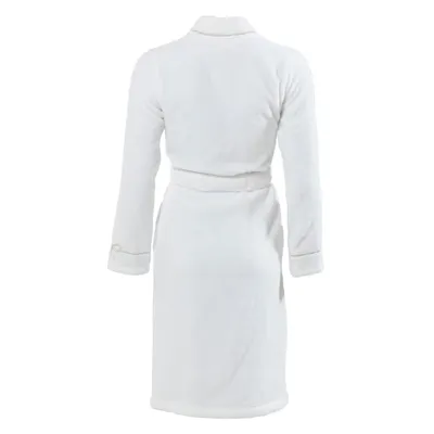 Peignoir femme coton col kimono blanc PAMPA 2