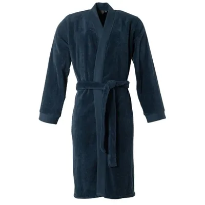 Peignoir homme coton moelleux bleu ROMEO