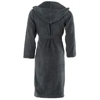 Peignoir homme à capuche uni coton bio gris OSMOSE