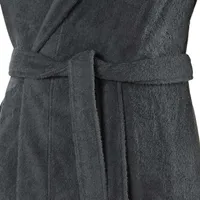 Peignoir homme à capuche uni coton bio gris OSMOSE