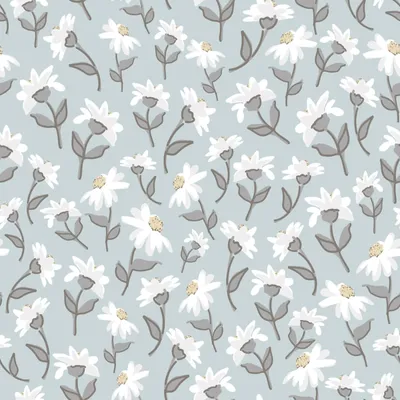 Papier peint dancing daisies bleu PICNIC DAY