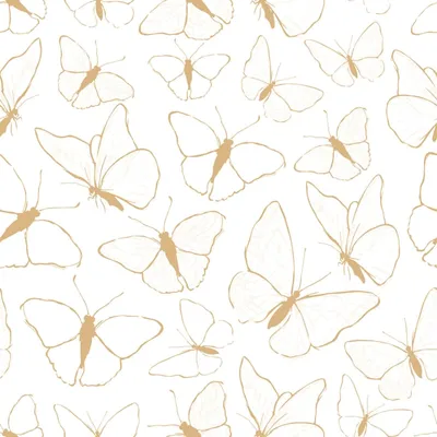 Papier peint butterflies jaune PICNIC DAY