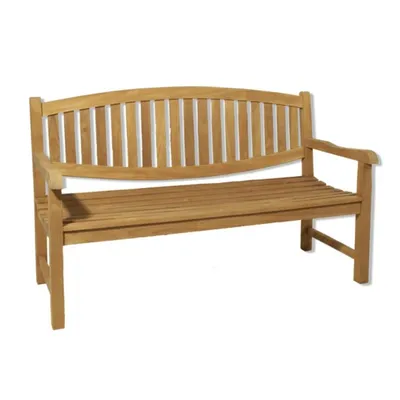 Banc de jardin ovale en teck HARRIS