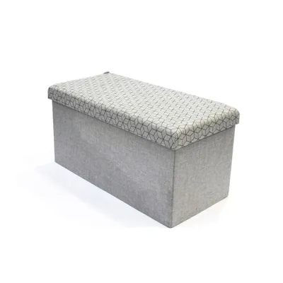 Banc de rangement pliable mobiliers design  à motifs gris