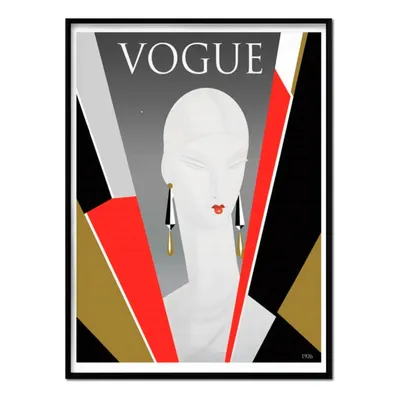Affiche avec cadre noir - Boucles d'oreilles