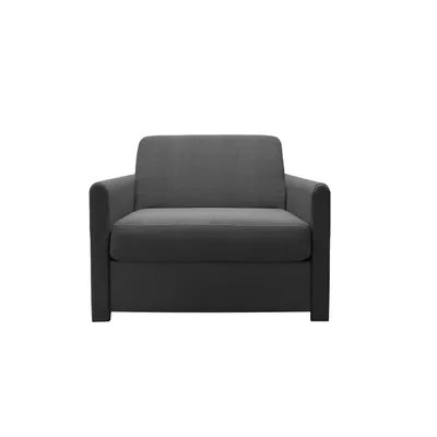 Fauteuil convertible 1 place  en tissu noir XENON
