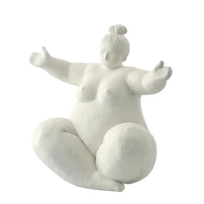 Statue en polyrésine blanche H24