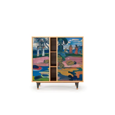 Buffet  multicolore 3 portes L 94 cm DAY OF THE GOD BY PAUL GAUGUIN