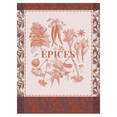 Torchon en coton piment 60 x 80 ÉPICES & AROMATES