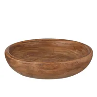Plat en bois de paulownia brun 48x48x12cm