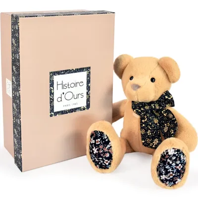 Coffret peluche ours marron clair Copains câlins (25 cm)