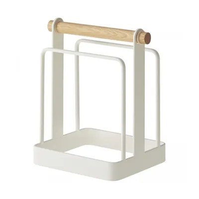 Support pour planches à découper - Blanc et bois
