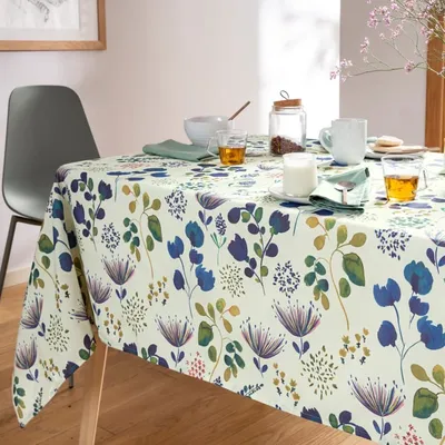 Nappe rectangulaire 140x200 blanche en coton GARDENSARAH