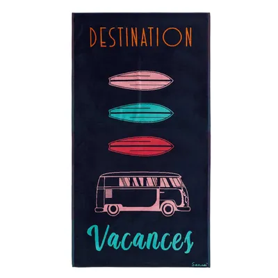 Serviette de plage velours 100 x 180 cm Vacances VACANCES