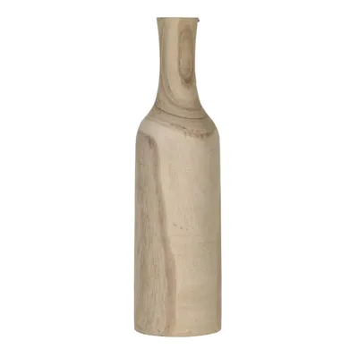 Vase en bois de paulownia marron clair H47 PIA