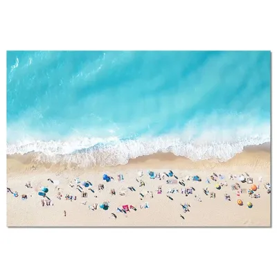 Tableau plage beach lovers for ever toile imprimée 120x80cm