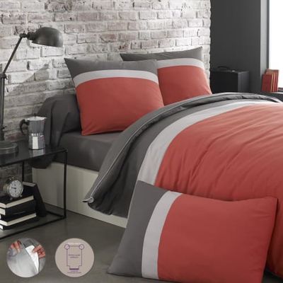 Housse de couette bicolore en coton x 200 | Maisons du Monde