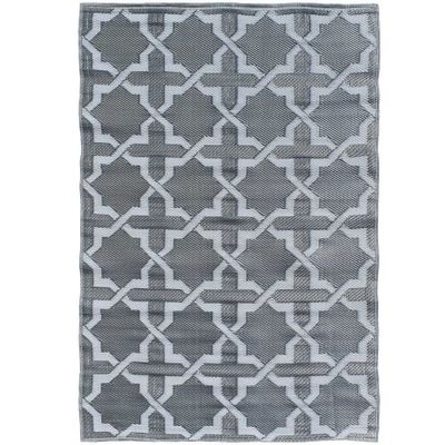 Tapis extérieur gris au motif azulejo 150x220 | Maisons du Monde