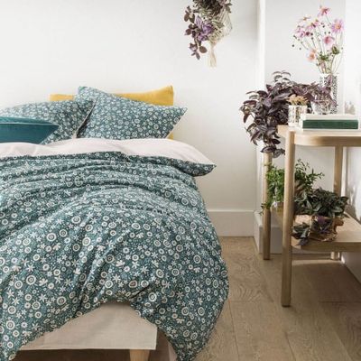 Housse de couette en coton vert Emeraude 200x200 | Maisons du Monde