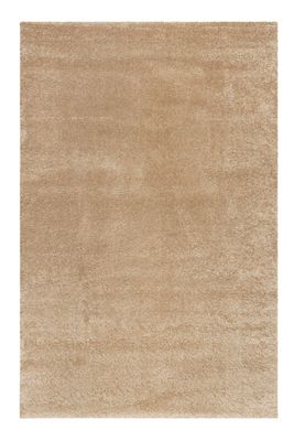 Tapis uni shaggy intemporel beige sable pour salon/chambre 225x160 | Maisons du Monde