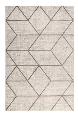 Tapis graphique motif brun gris beige chiné200x133 | Maisons du Monde
