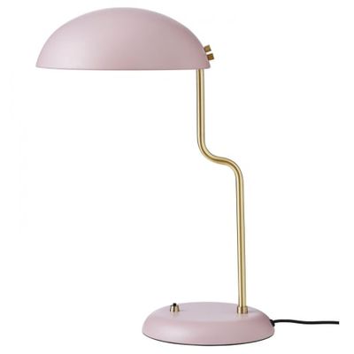 Lampe de bureau en métal rose mat | Maisons du Monde